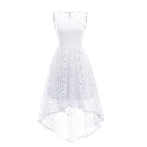 MUADRESS White Floral Lace Cocktail Dress (Small)